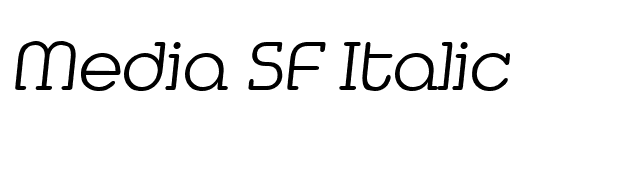 Media SF Italic font preview