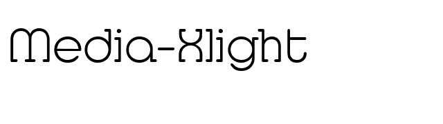 Media-Xlight font preview