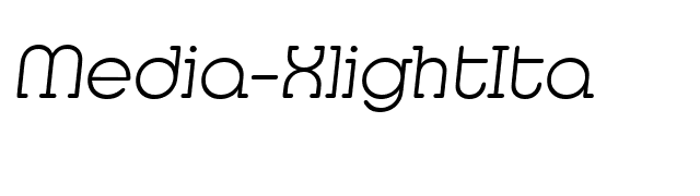 Media-XlightIta font preview