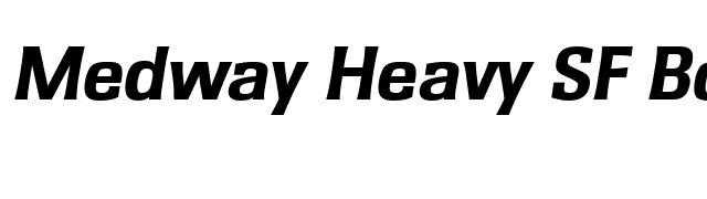 Medway Heavy SF Bold Italic font preview