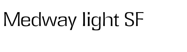 Medway light SF font preview