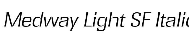 Medway Light SF Italic font preview