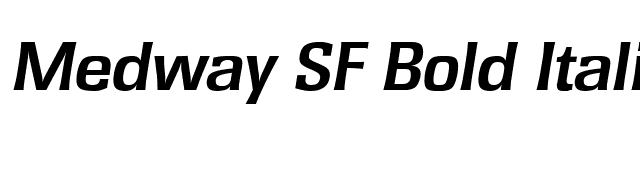 Medway SF Bold Italic font preview