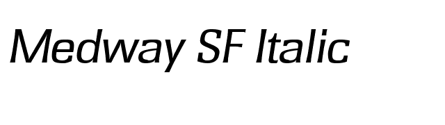 Medway SF Italic font preview