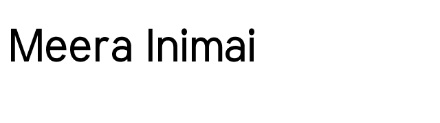 Meera Inimai font preview