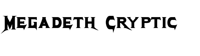 Megadeth Cryptic font preview