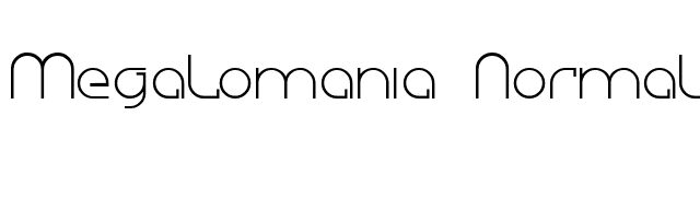 Megalomania Normal font preview