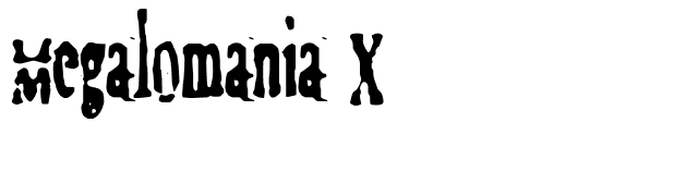 Megalomania X font preview