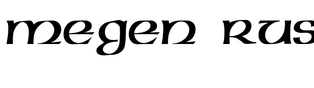 Megen Rus font preview