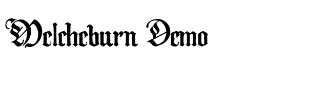 Melcheburn Demo font preview