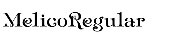 MelicoRegular font preview