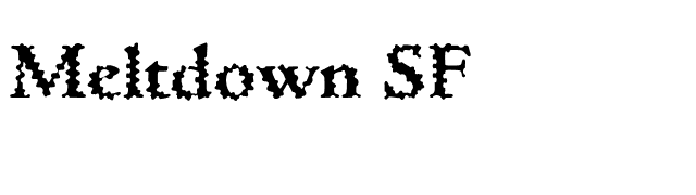 Meltdown SF font preview