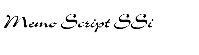 Memo Script SSi font preview