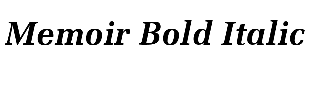 Memoir Bold Italic font preview