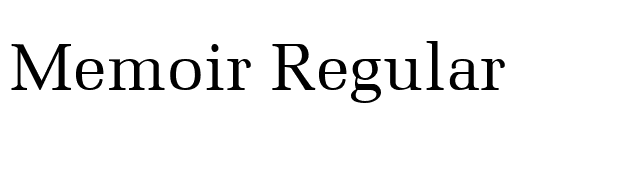 Memoir Regular font preview