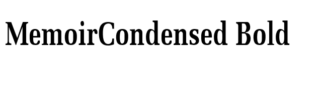 MemoirCondensed Bold font preview