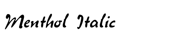 Menthol Italic font preview