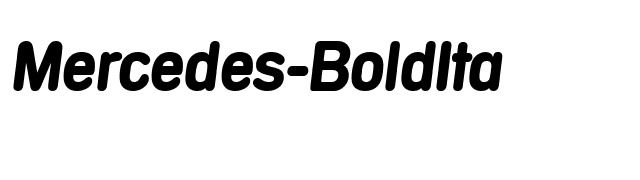 Mercedes-BoldIta font preview