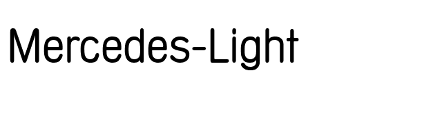 Mercedes-Light font preview