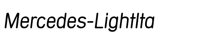 Mercedes-LightIta font preview