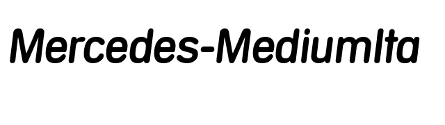 Mercedes-MediumIta font preview