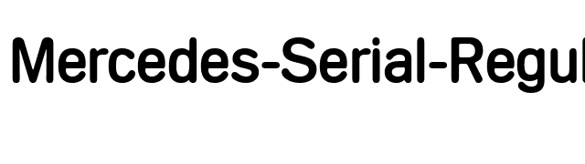 Mercedes-Serial-Regular font preview