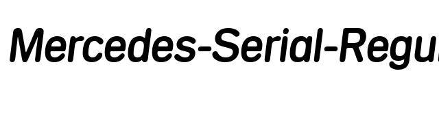 Mercedes-Serial-RegularItalic font preview