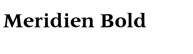 Meridien Bold font preview