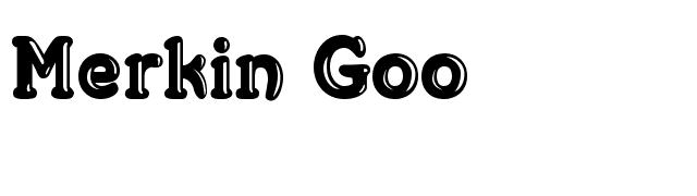 Merkin Goo font preview