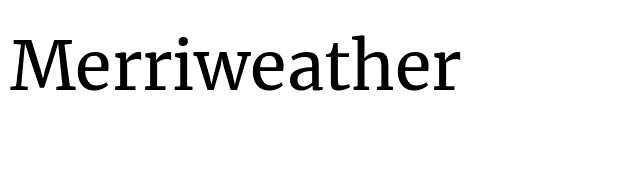 Merriweather font preview