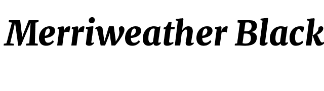 Merriweather Black Italic font preview