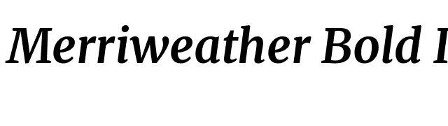 Merriweather Bold Italic font preview