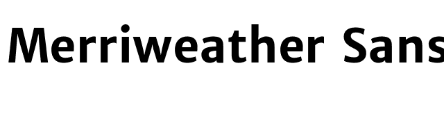 Merriweather Sans Bold font preview