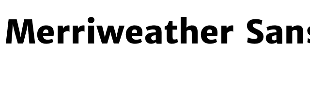 Merriweather Sans ExtraBold font preview