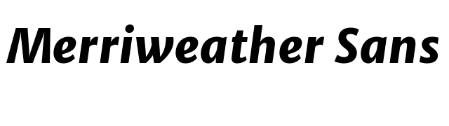 Merriweather Sans ExtraBold Italic font preview