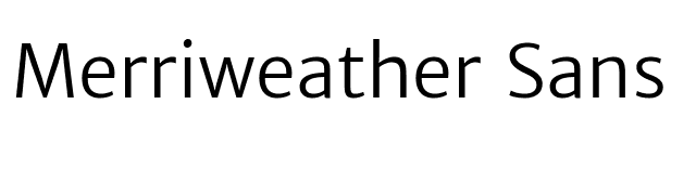 Merriweather Sans Light font preview