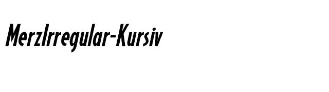 MerzIrregular-Kursiv font preview