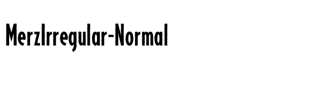 MerzIrregular-Normal font preview