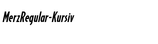 MerzRegular-Kursiv font preview