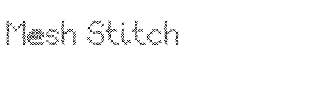 Mesh Stitch font preview