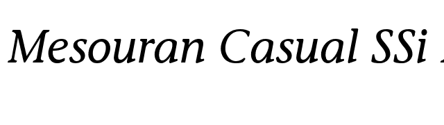 Mesouran Casual SSi Italic font preview