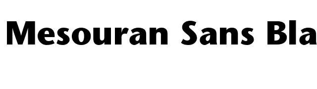 Mesouran Sans Black SSi Bold font preview