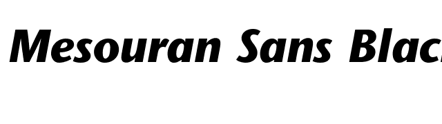 Mesouran Sans Black SSi Bold Italic font preview