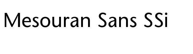 Mesouran Sans SSi font preview