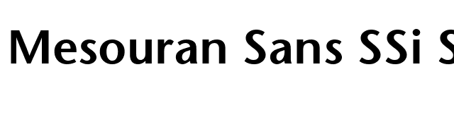 Mesouran Sans SSi Semi Bold font preview