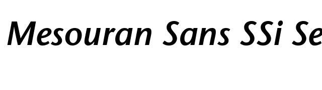 Mesouran Sans SSi Semi Bold Italic font preview