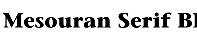 Mesouran Serif Black SSi Bold font preview