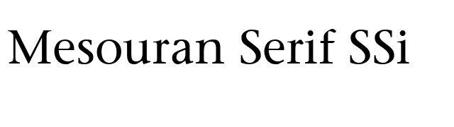 Mesouran Serif SSi font preview