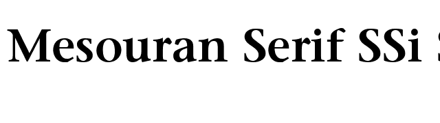 Mesouran Serif SSi Semi Bold font preview