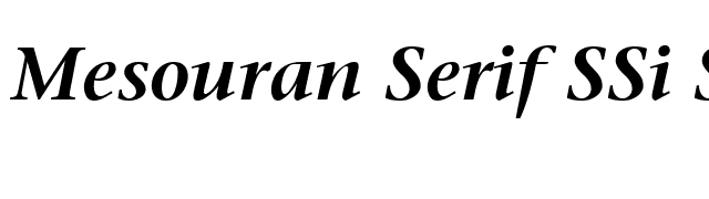 Mesouran Serif SSi Semi Bold Italic font preview